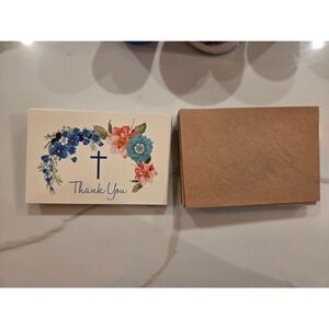 22 thank you cards religious blank
